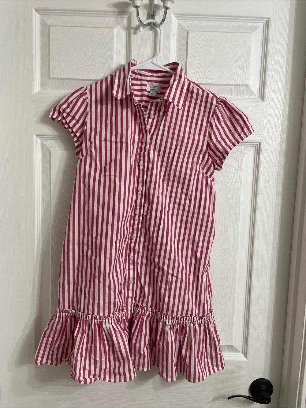Crewcuts Pink and White Striped Shirt Dress